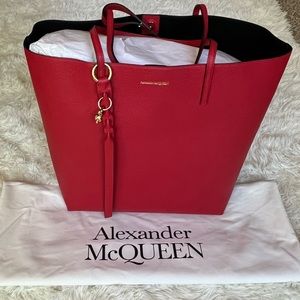 SOLD Alexander McQueen Skull Shopper Leather Tote